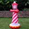 Inflatable Xmas Lighthouse, Lighted Blow Up North Pole Sign with Built in LED Lights, Light Up Holiday Winter Lawn Yard Garden Decor